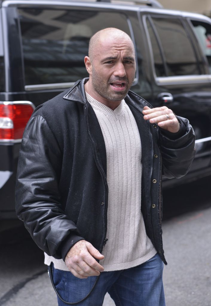 Joe Rogan outside his hotel