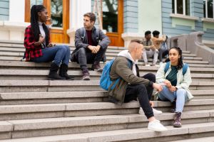 Hanging out on campus